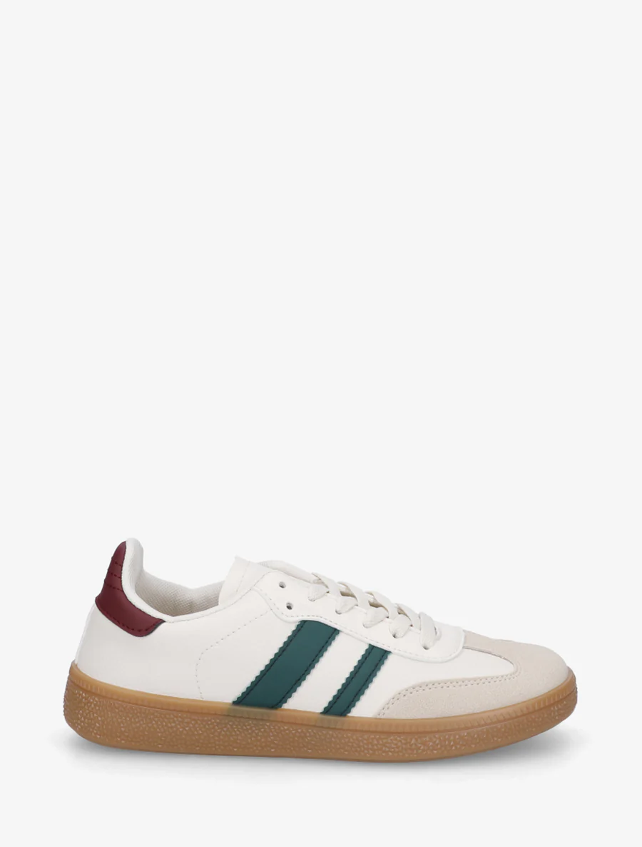 Sneakers met contrasterende strepen - Beige