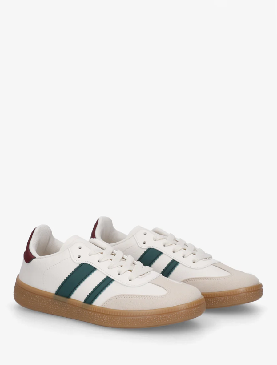 Sneakers met contrasterende strepen - Beige - Image 4