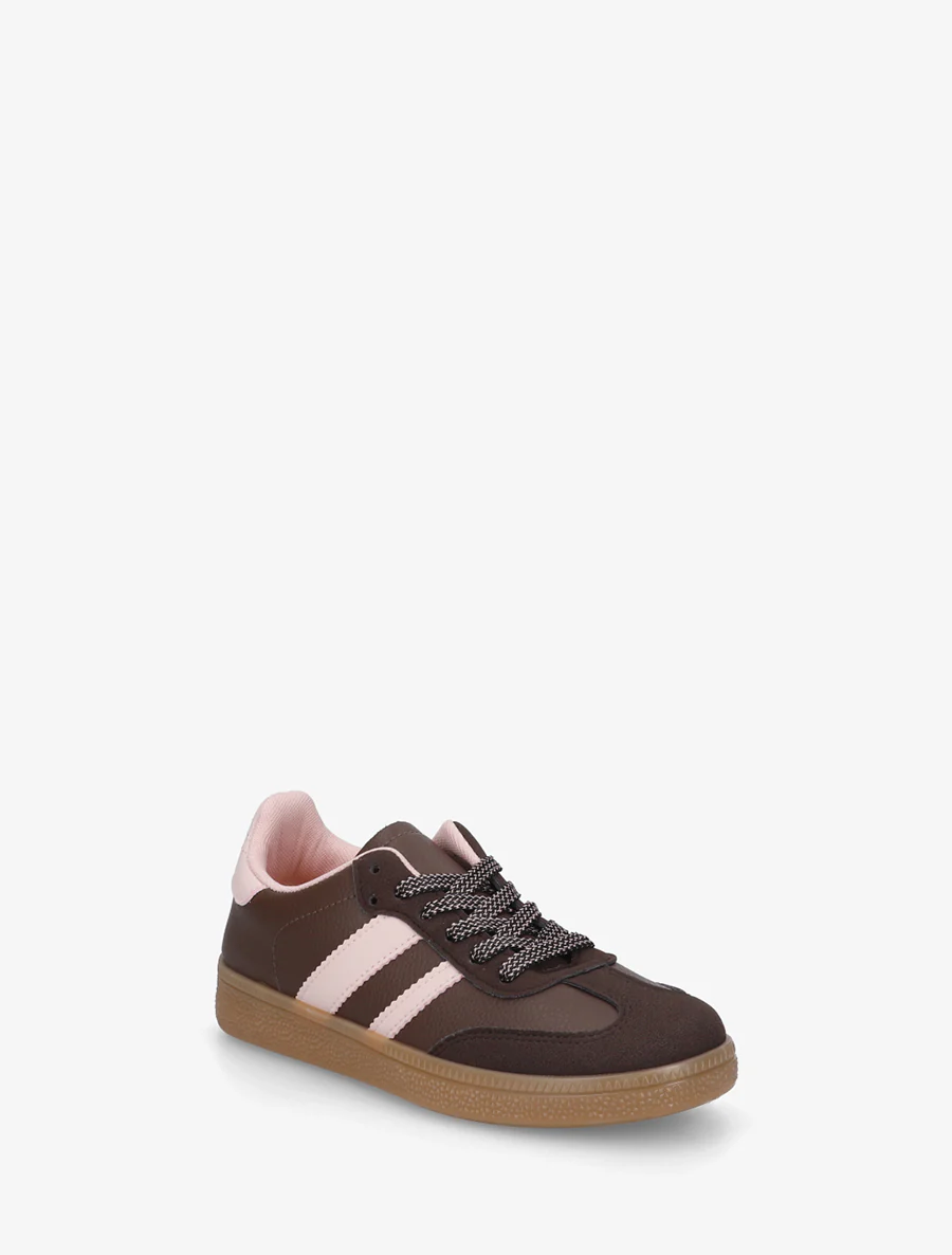 Sneakers met contrasterende strepen - Bruin - Image 2