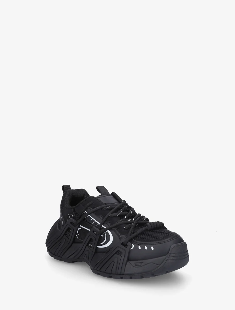 Sneakers met dubbele veters - Zwart - Image 2