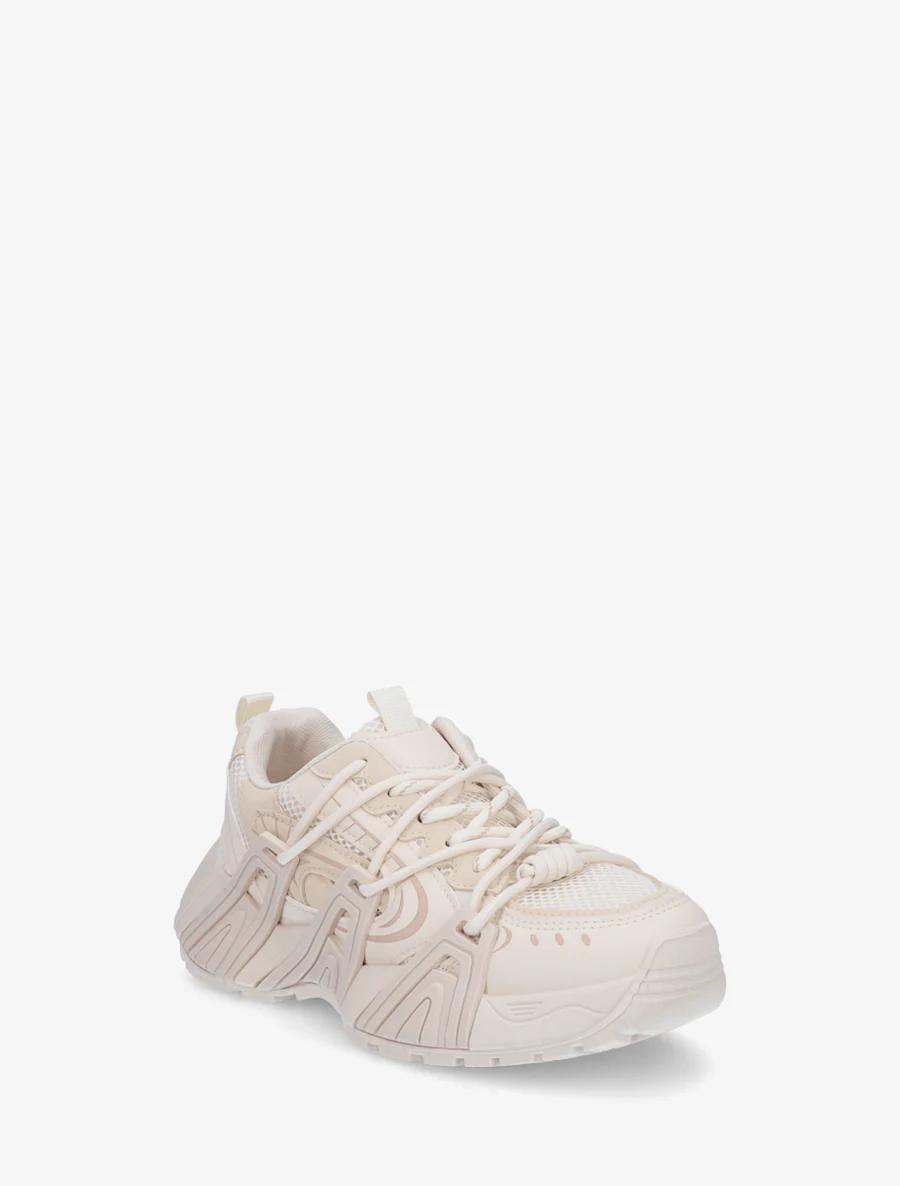 Sneakers met dubbele veters - Beige - Image 2