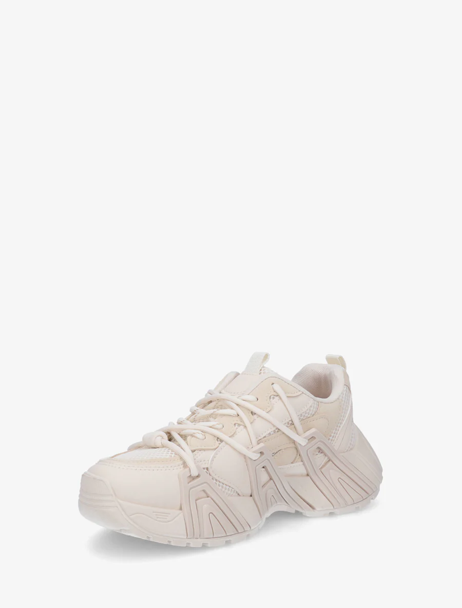 Sneakers met dubbele veters - Beige - Image 3
