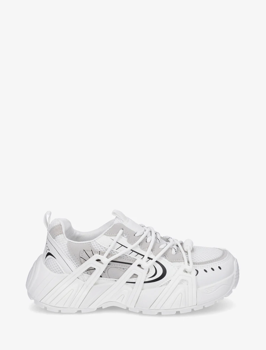 Sneakers met dubbele veters - Wit