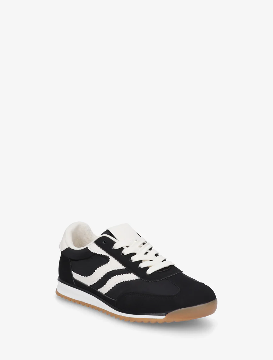 Sneakers met dubbele veters - Zwart - Image 2