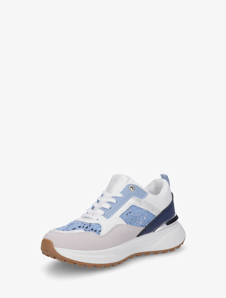Sneakers met haakwerk inzetstukken - Blauw - Image 3