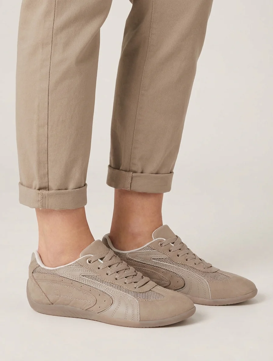 Sneakers met nubuck-effect en mesh inzetstukken - Mol - Image 5
