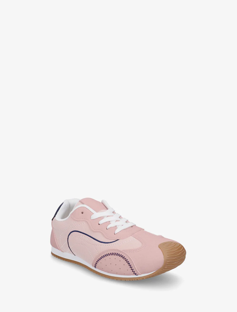 Sneakers met nubuck-effect textuur. - Roos - Image 2