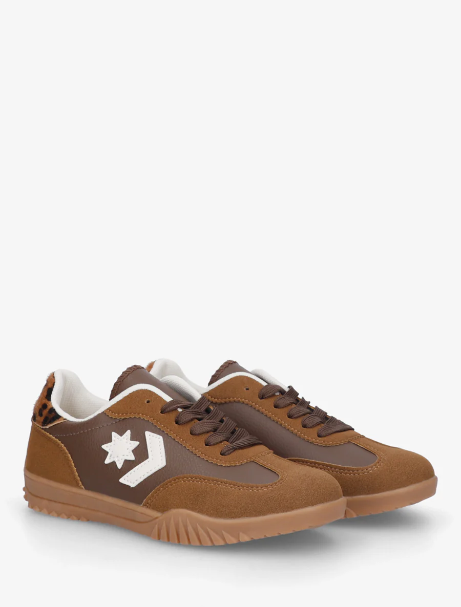 Sneakers met sterinzetstukken - Kameel - Image 4