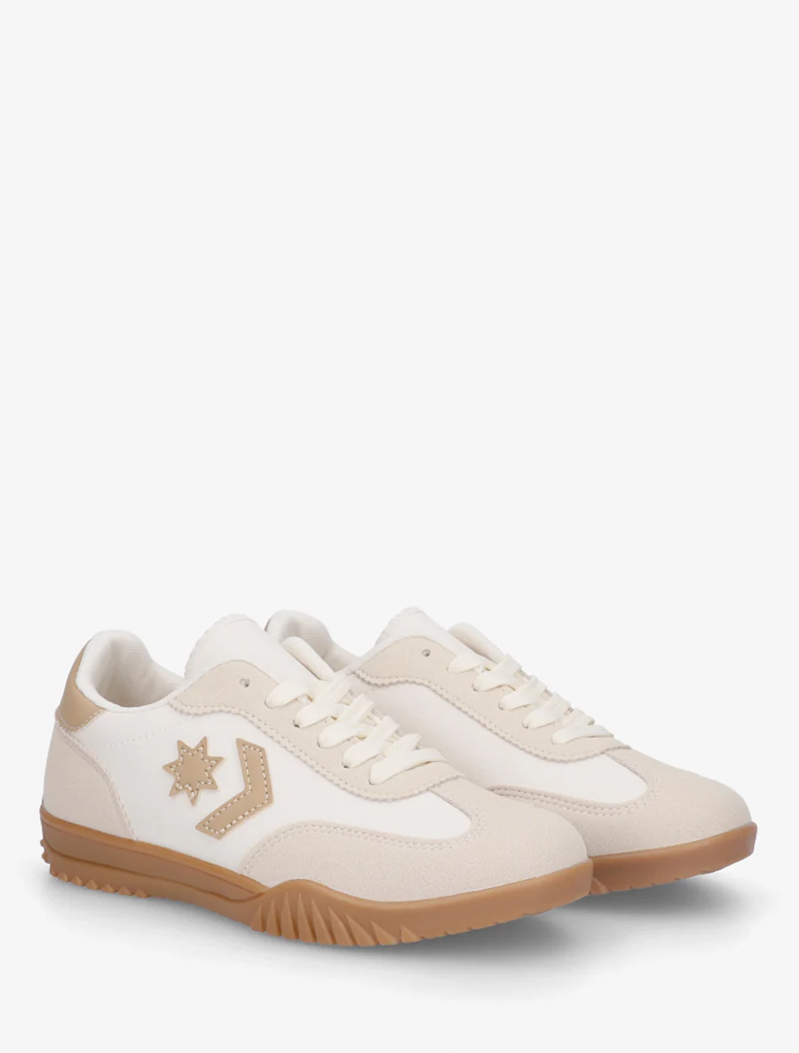 Sneakers met sterinzetstukken - Beige - Image 4