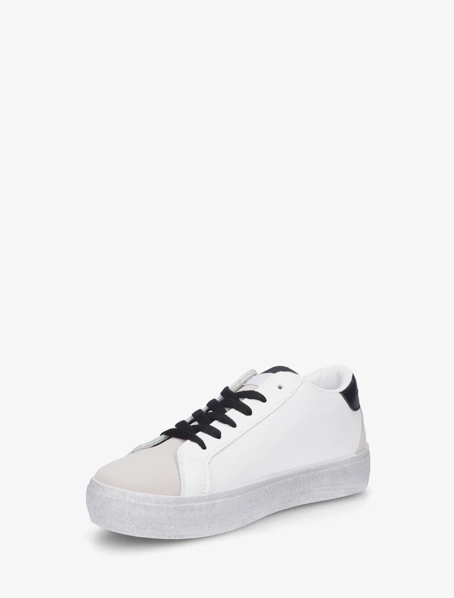 Sneakers met vintage-effect zool bedrukt - Grijs - Image 3
