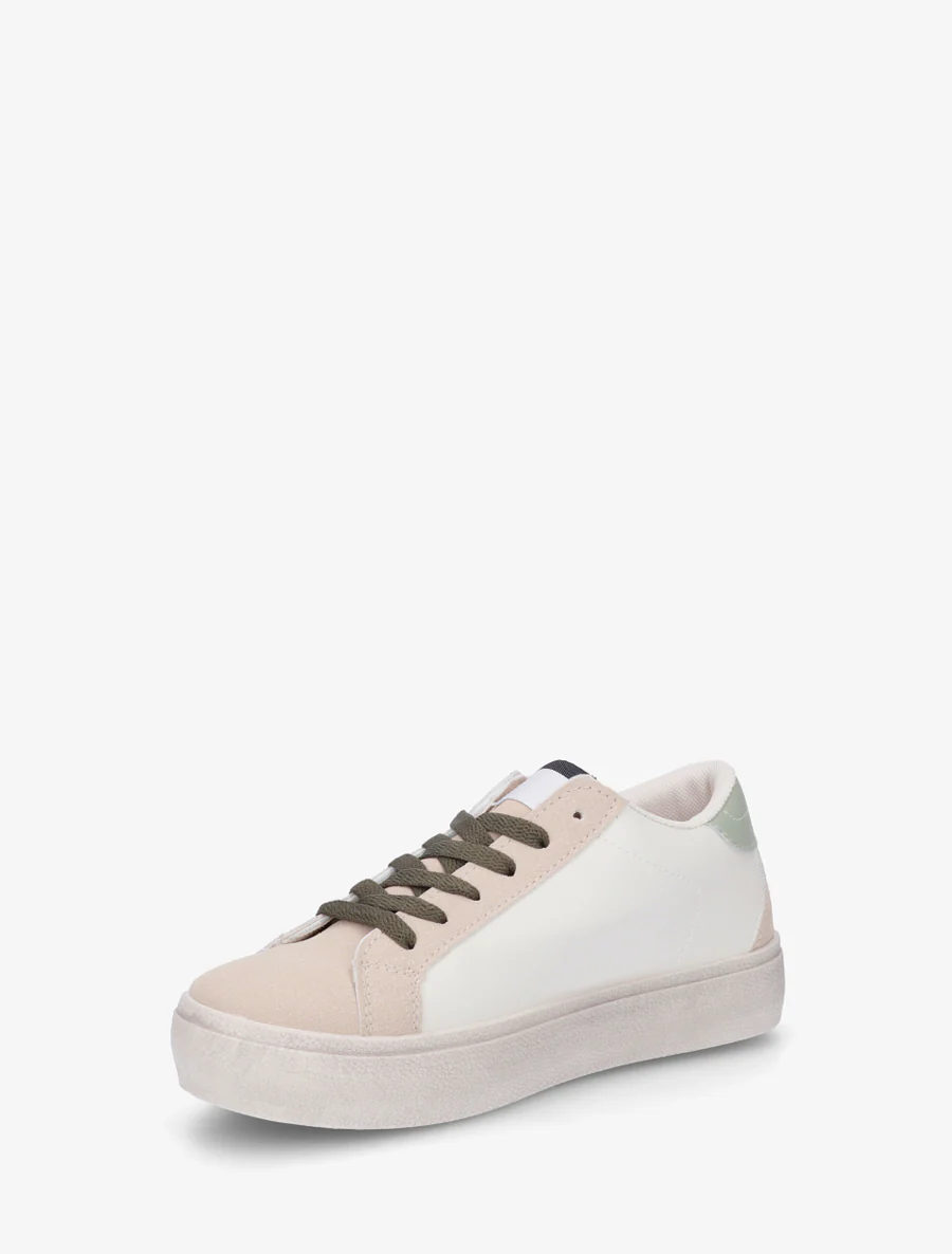 Sneakers met vintage-effect zool bedrukt - Groen - Image 3