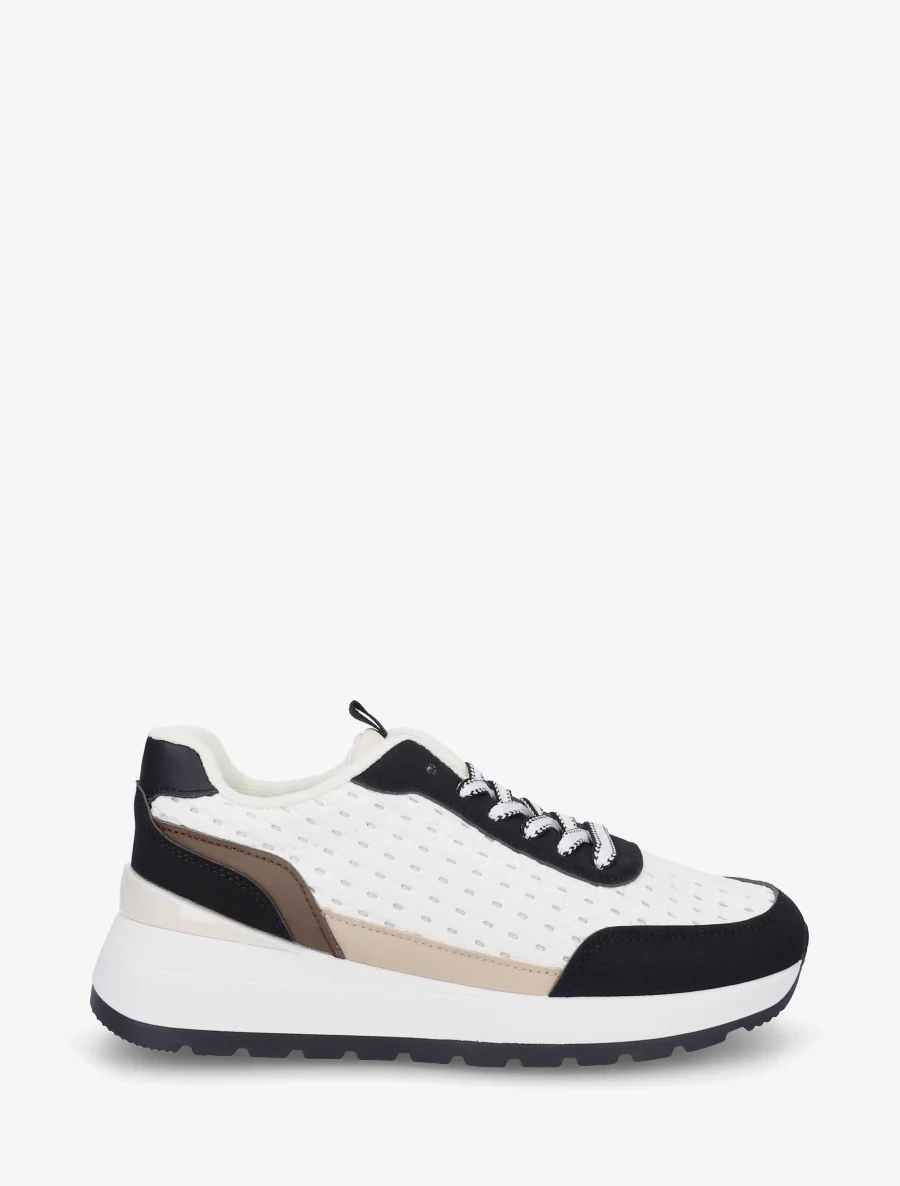 Sneakers van imitatie vlechtwerk - Zwart