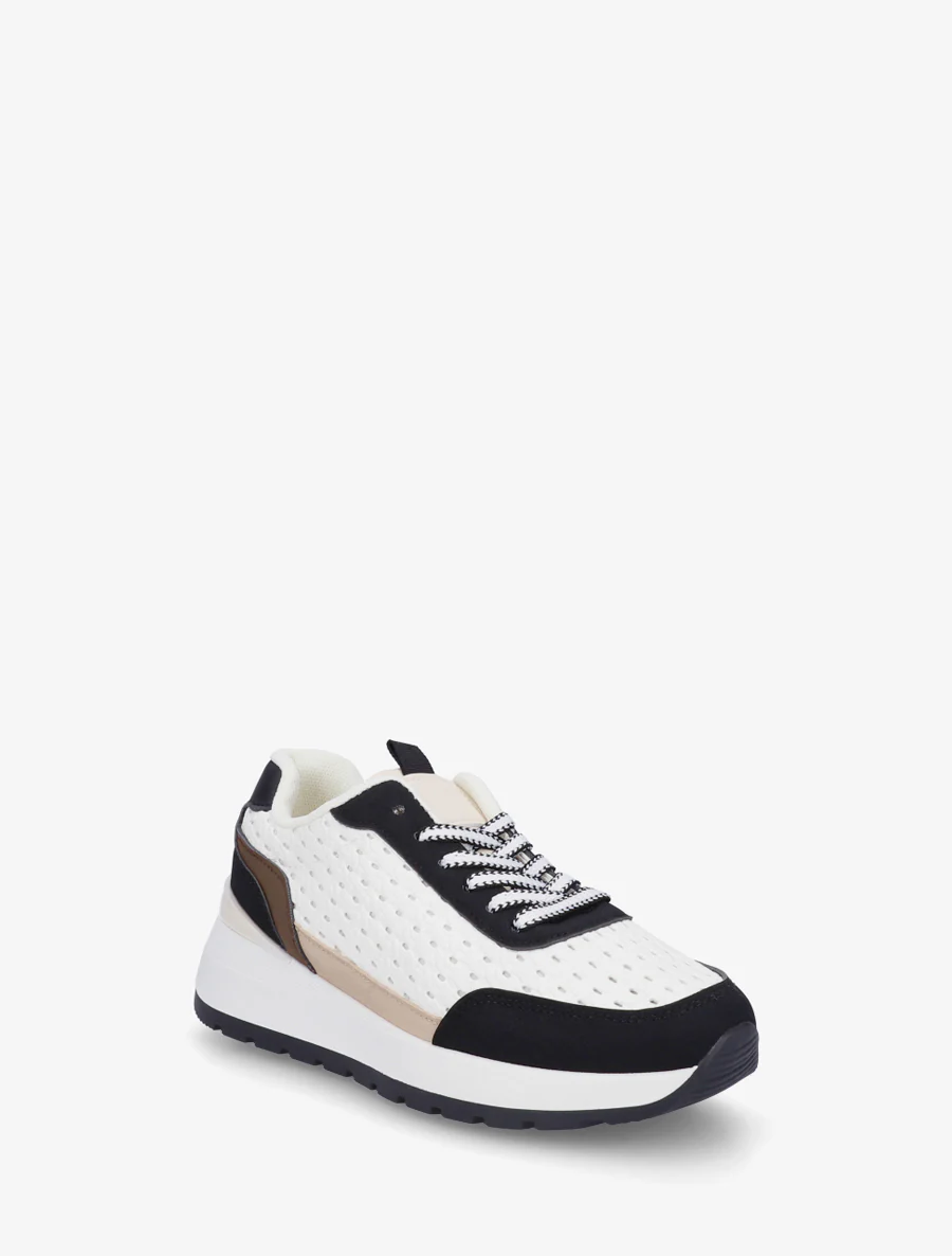 Sneakers van imitatie vlechtwerk - Zwart - Image 2