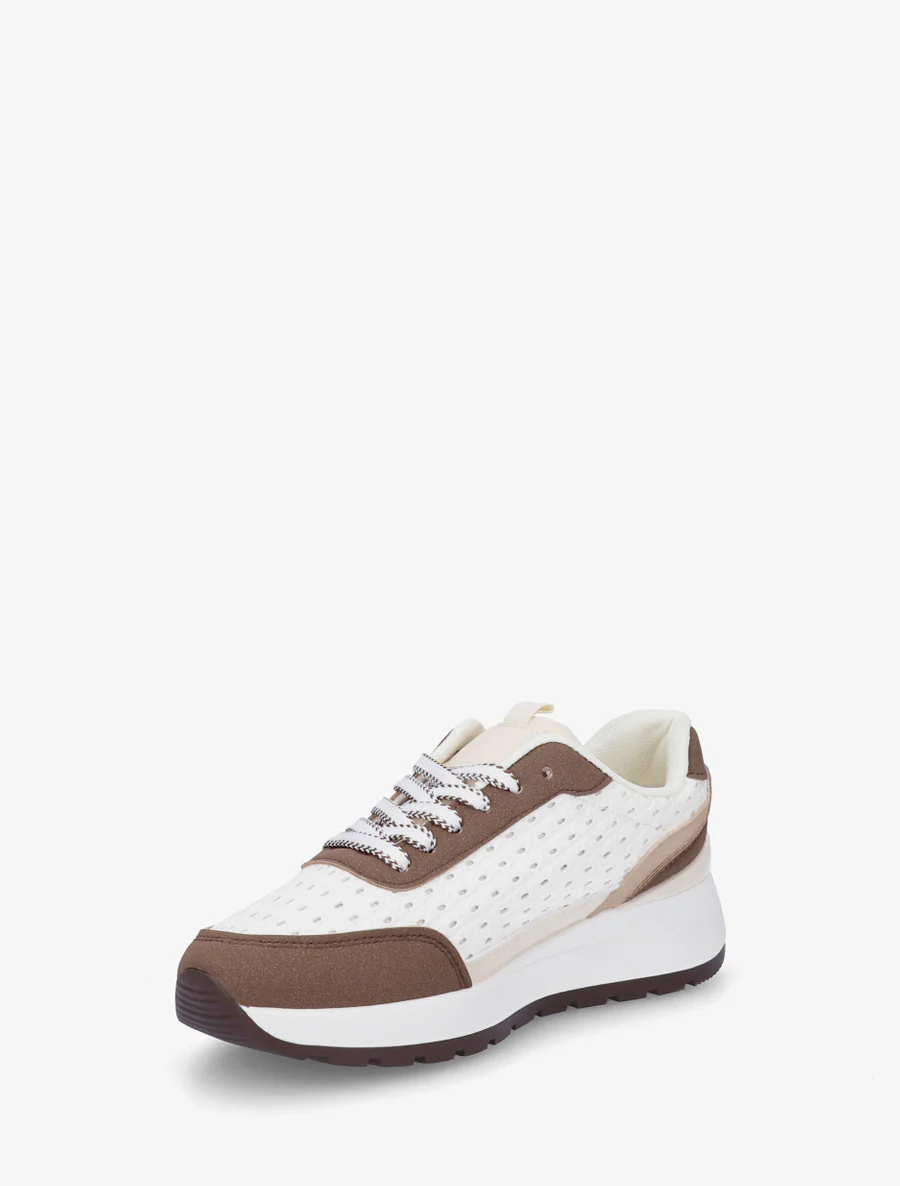 Sneakers van imitatie vlechtwerk - Bruin - Image 3