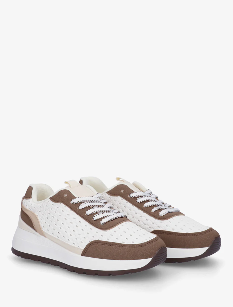 Sneakers van imitatie vlechtwerk - Bruin - Image 4