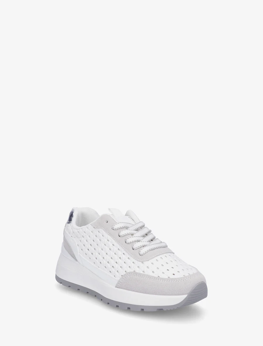 Sneakers van imitatie vlechtwerk - Wit - Image 2