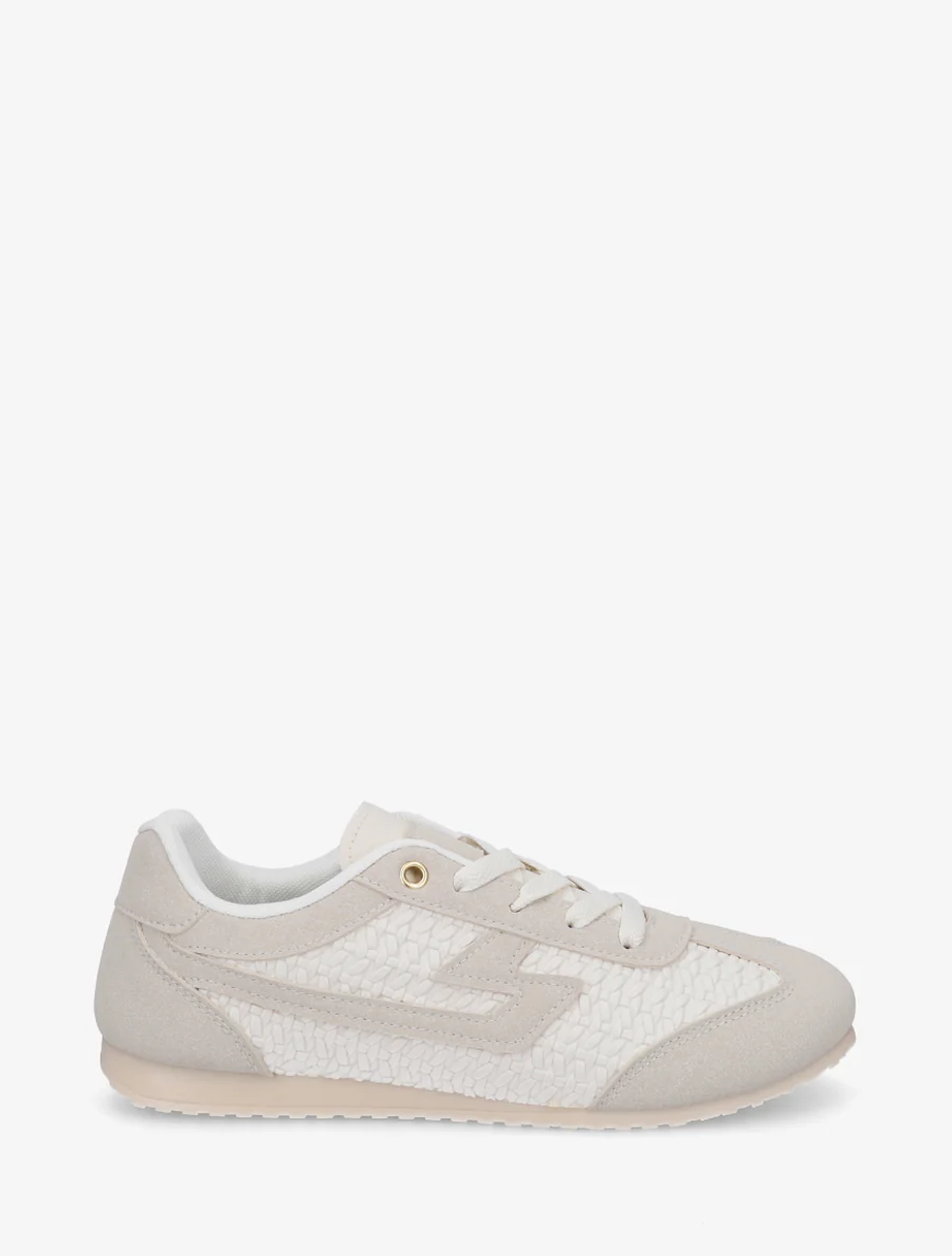 Sneakers van imitatie vlechtwerk - Beige