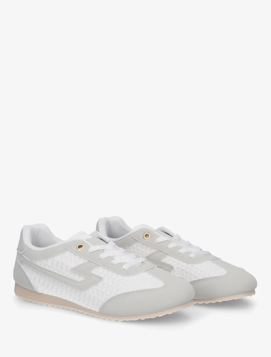 Sneakers van imitatie vlechtwerk - Wit - Image 4