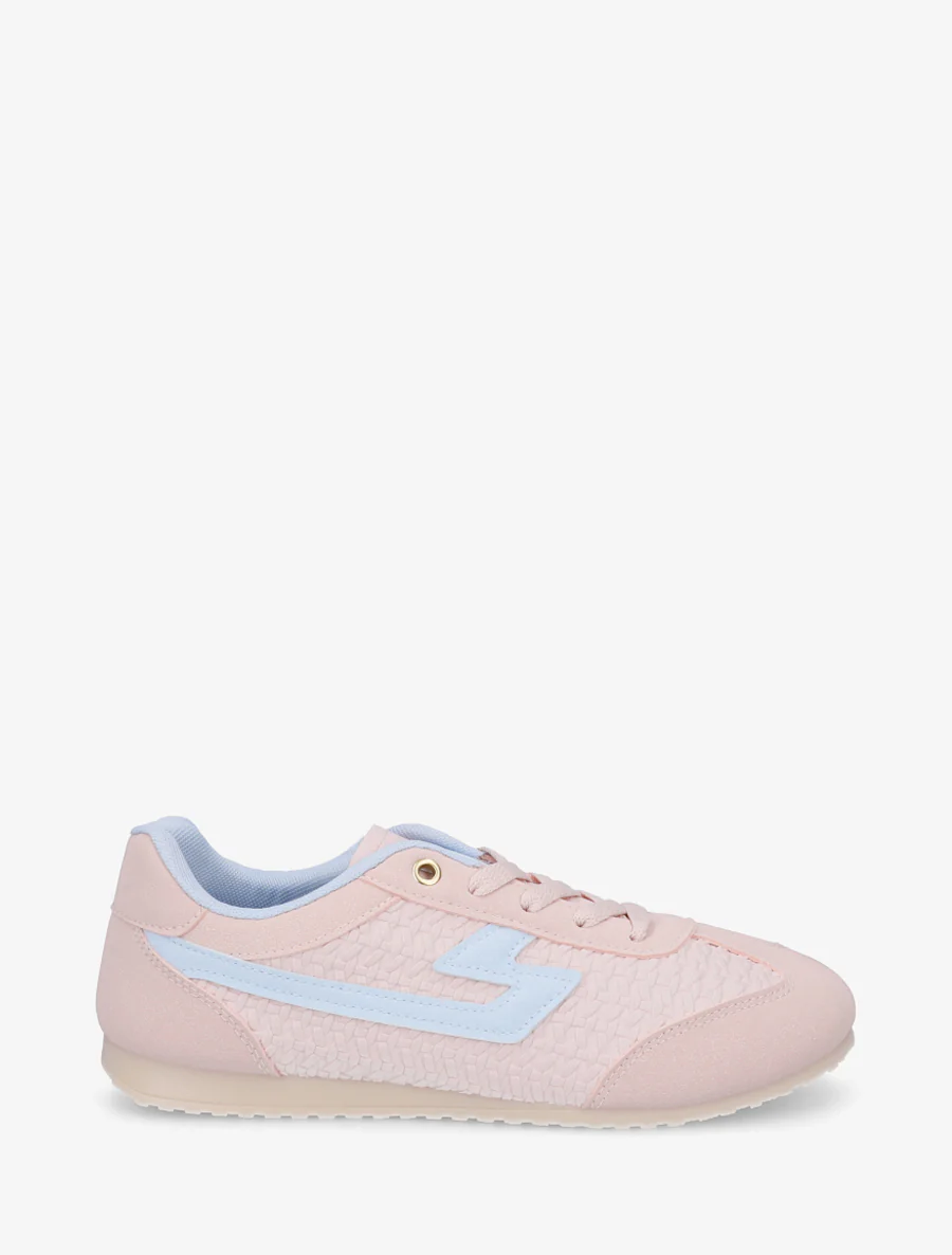 Sneakers van imitatie vlechtwerk - Roos