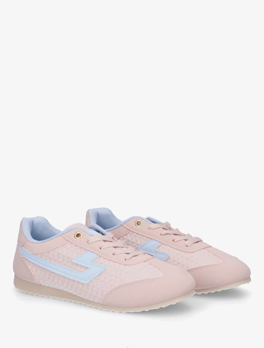 Sneakers van imitatie vlechtwerk - Roos - Image 4