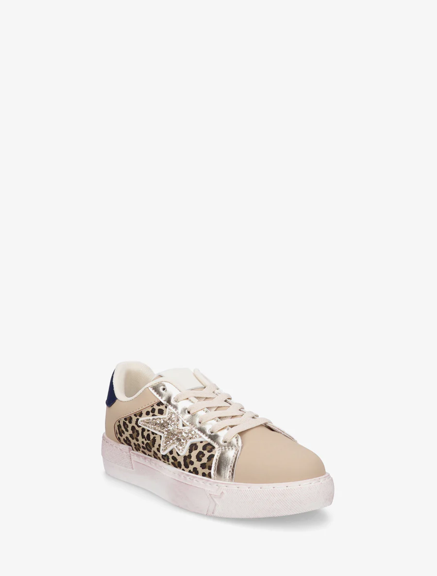 Sneakers van imitatieleer met sterpatroon - Mol - Image 2