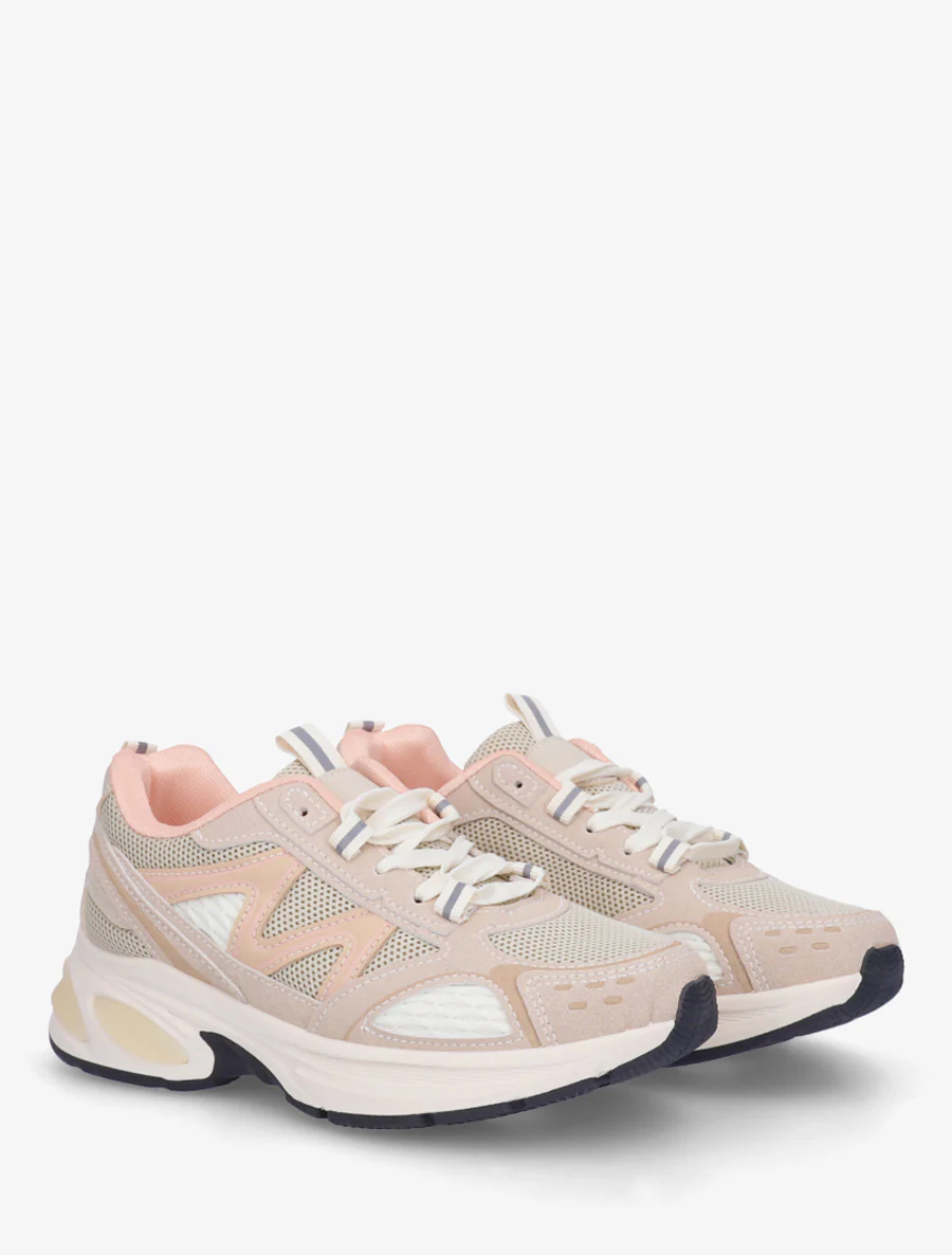 Sneakers van stof en imitatieleer - Roos - Image 4
