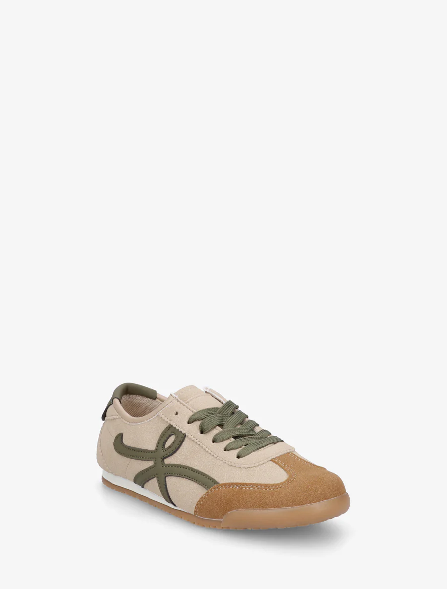 Sneakers van suèdine met grafisch inzetstuk - Mol - Image 2