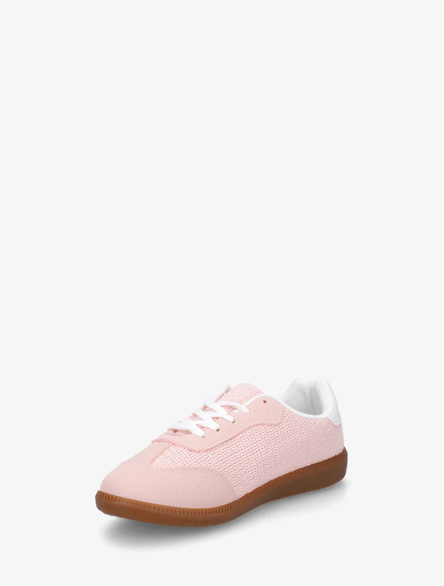 Sneakers van twee materialen met rubberen zool - Roos - Image 3