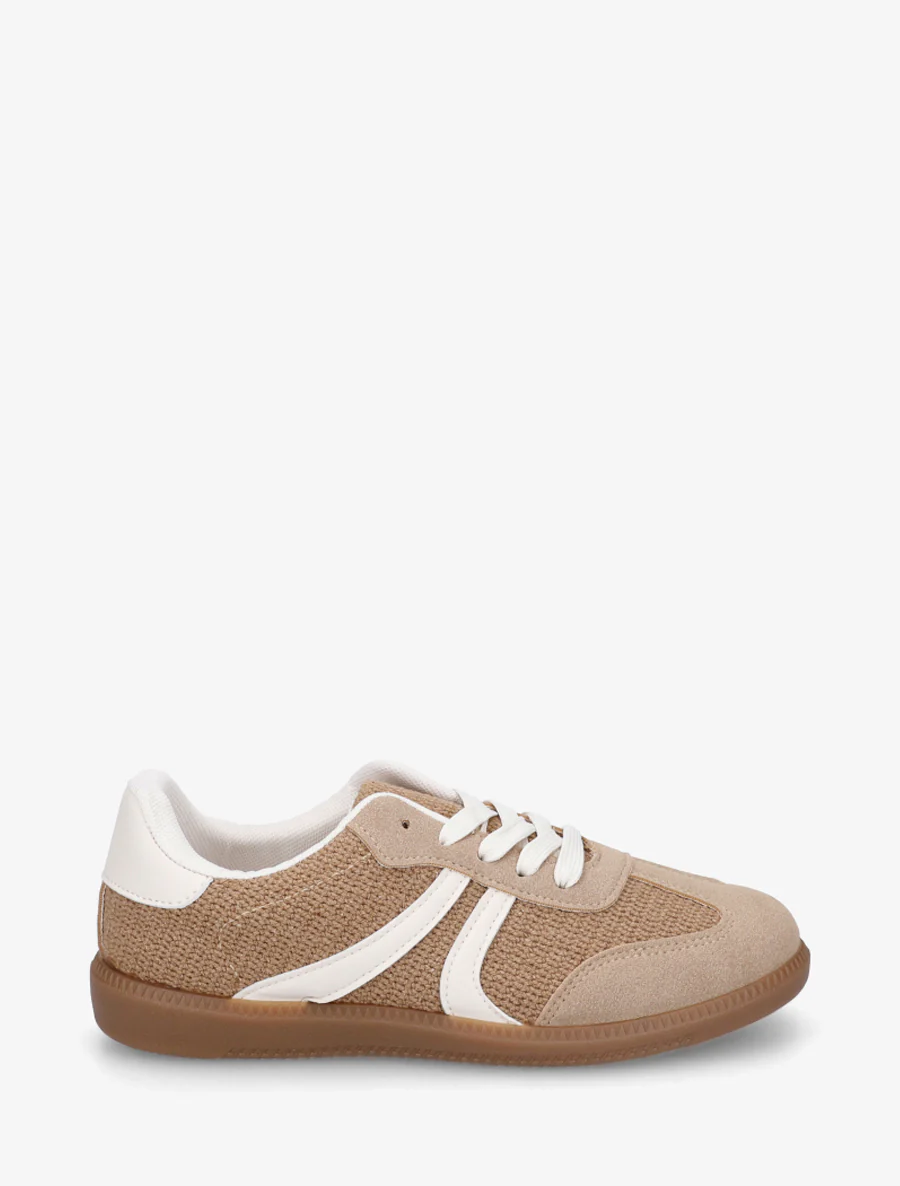Sneakers van twee materialen met rubberen zool - Mol