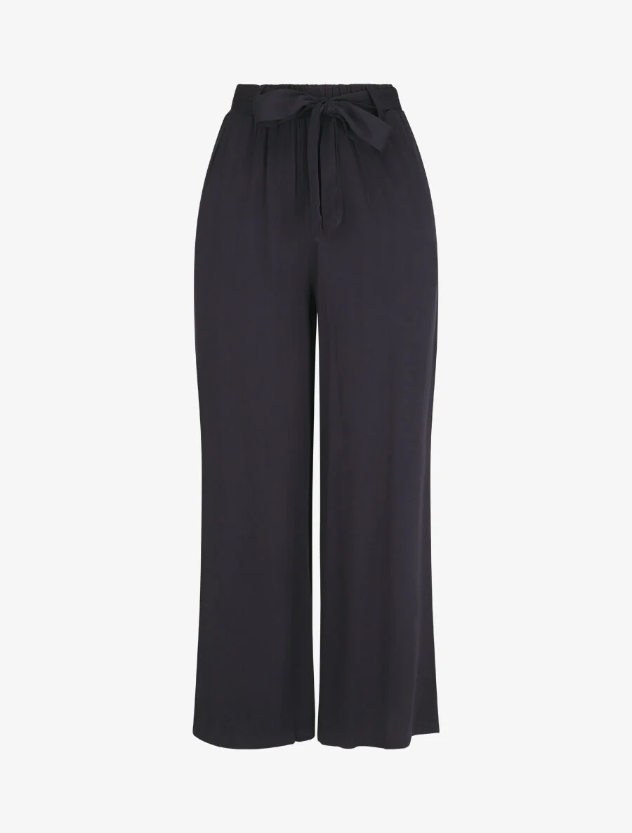 Soepele elastische broek - Marineblauw