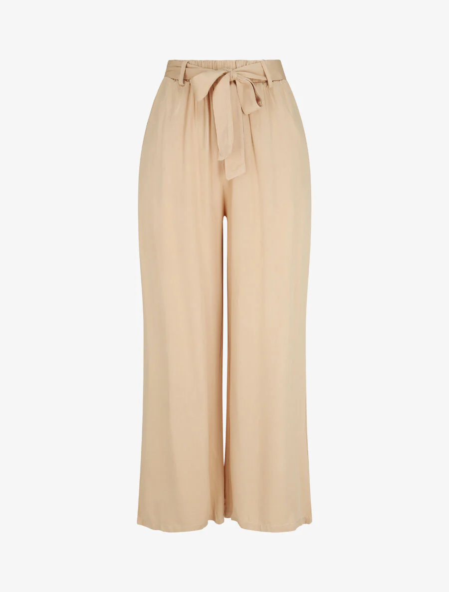 Soepele elastische broek - Beige