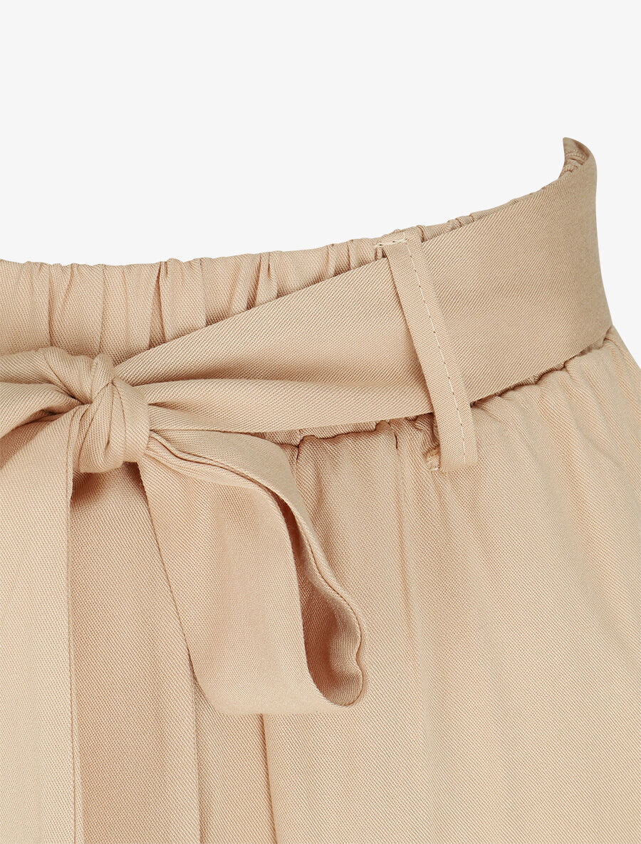 Soepele elastische broek - Beige - Image 3
