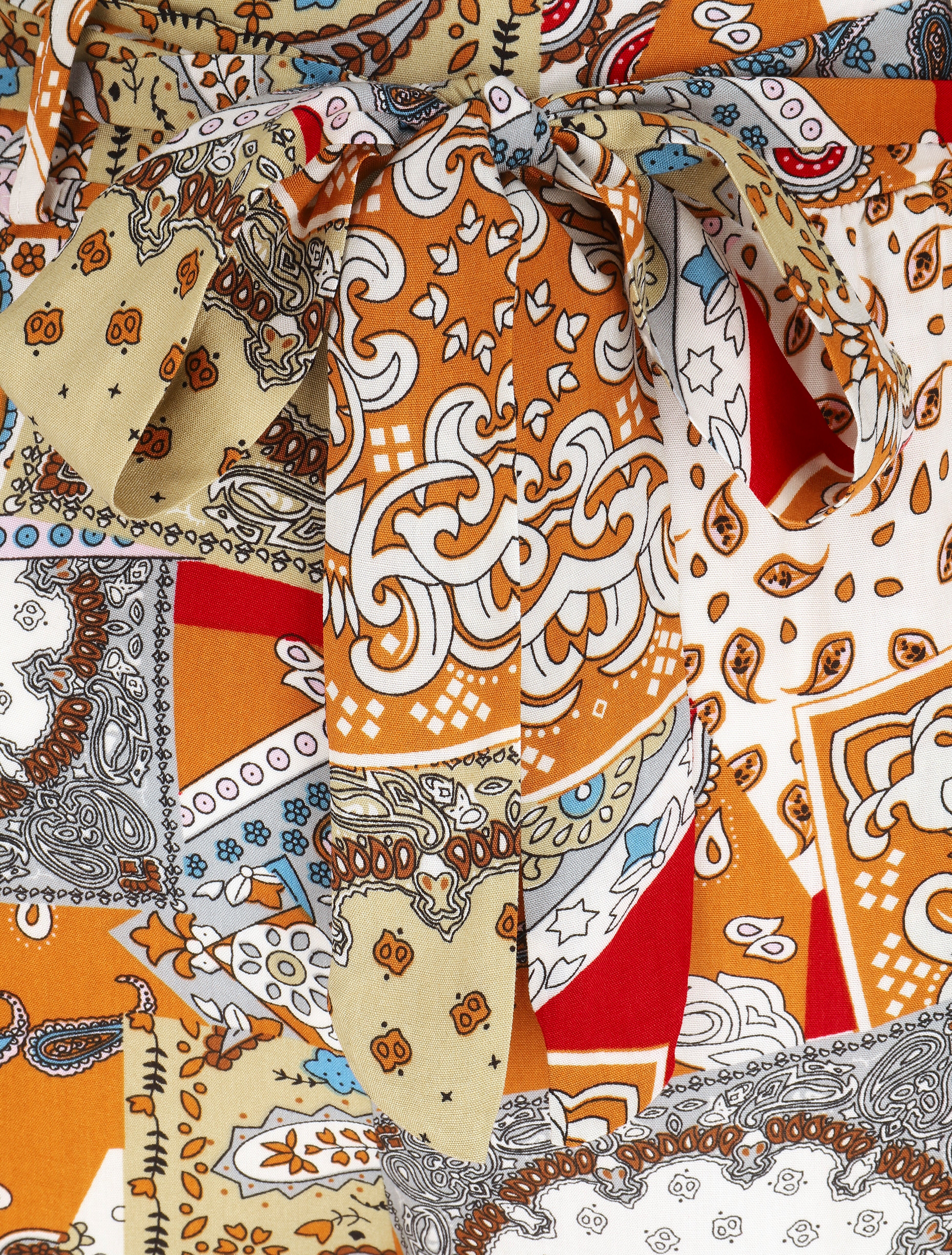 Soepele elastische broek met abstracte print - Beige - Image 3