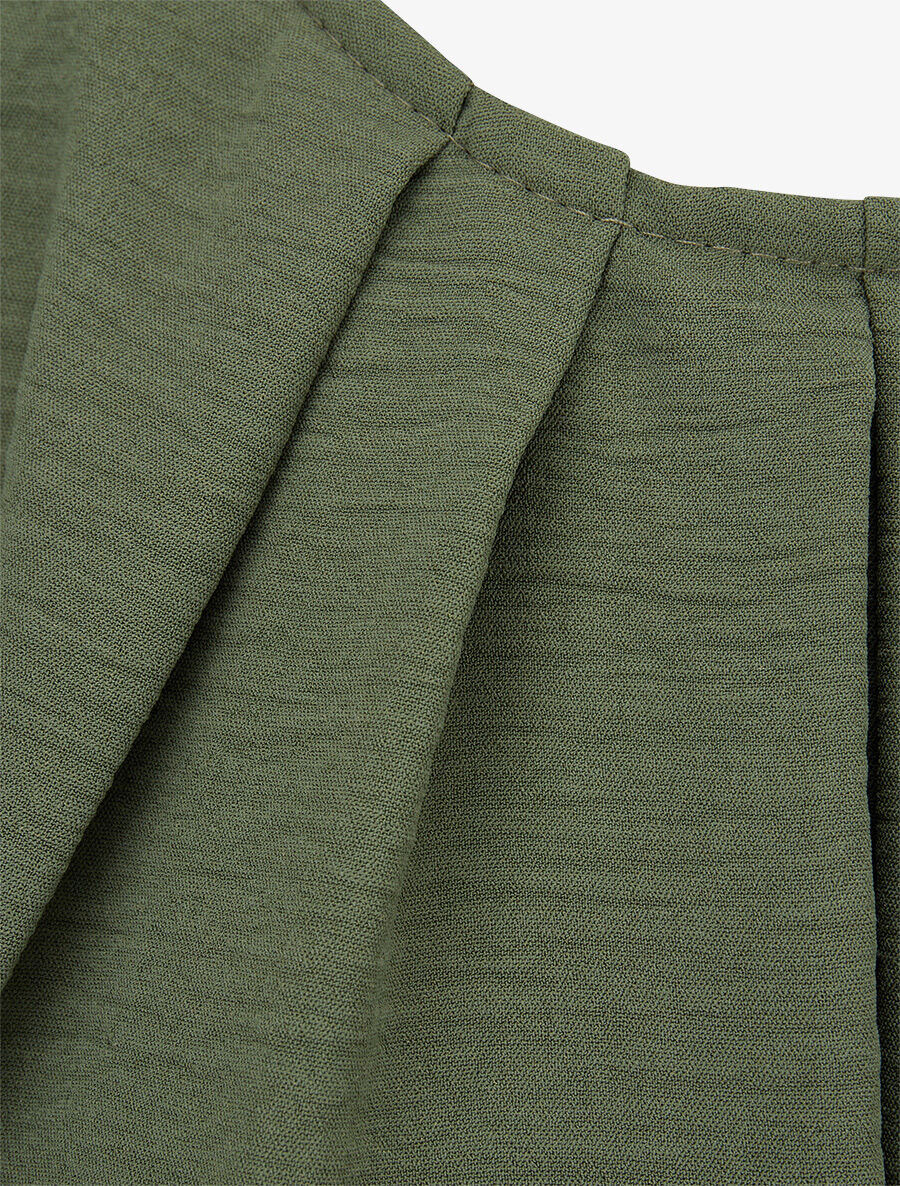 Soepele top met geplooide buste - groen - Image 3