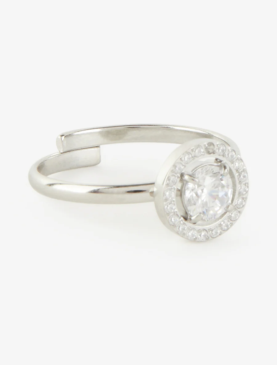 Solitaire ring stijl ingelegd met stenen - Geld - Image 2