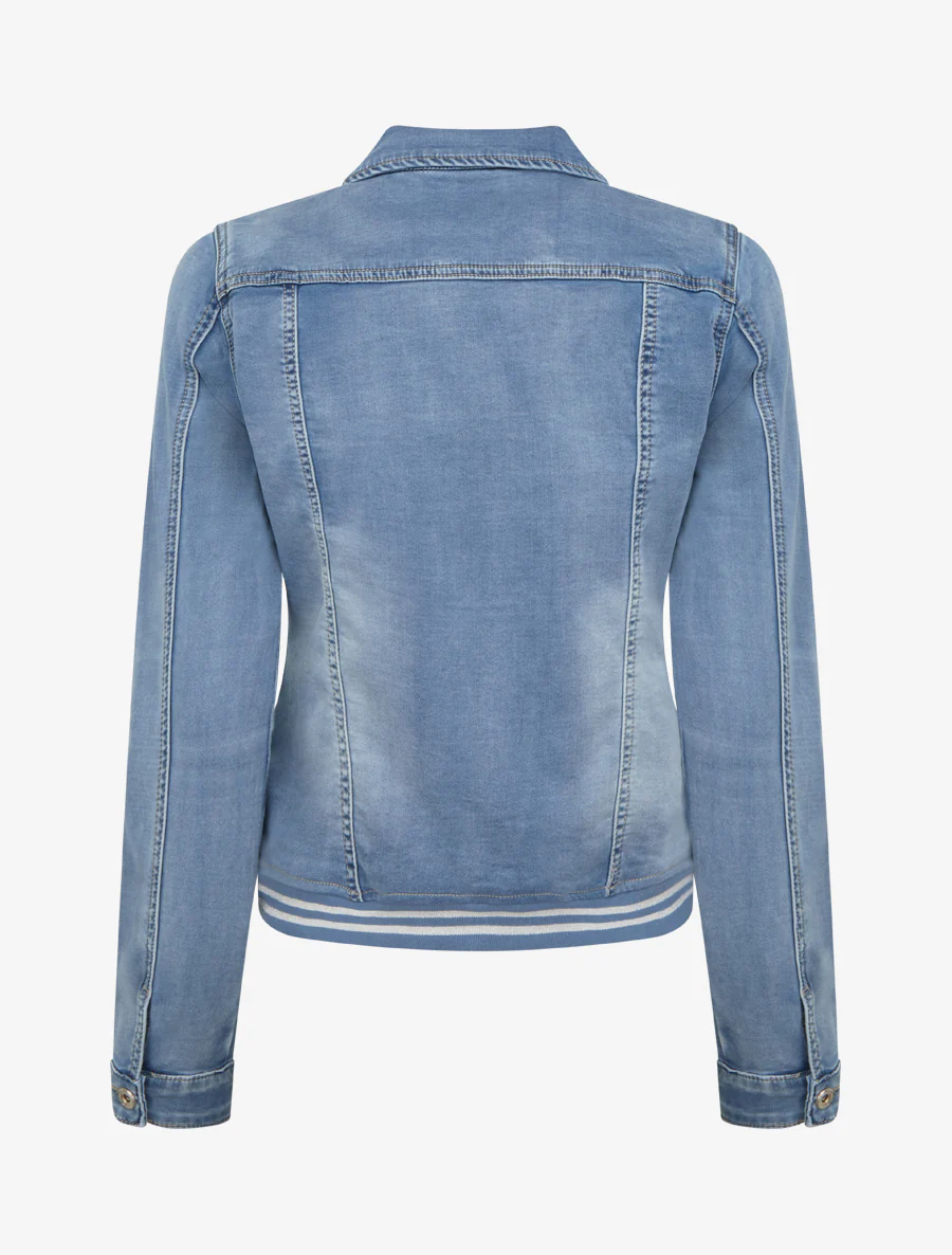 Spijkerjack met elastische boorden - Blauw - Image 2