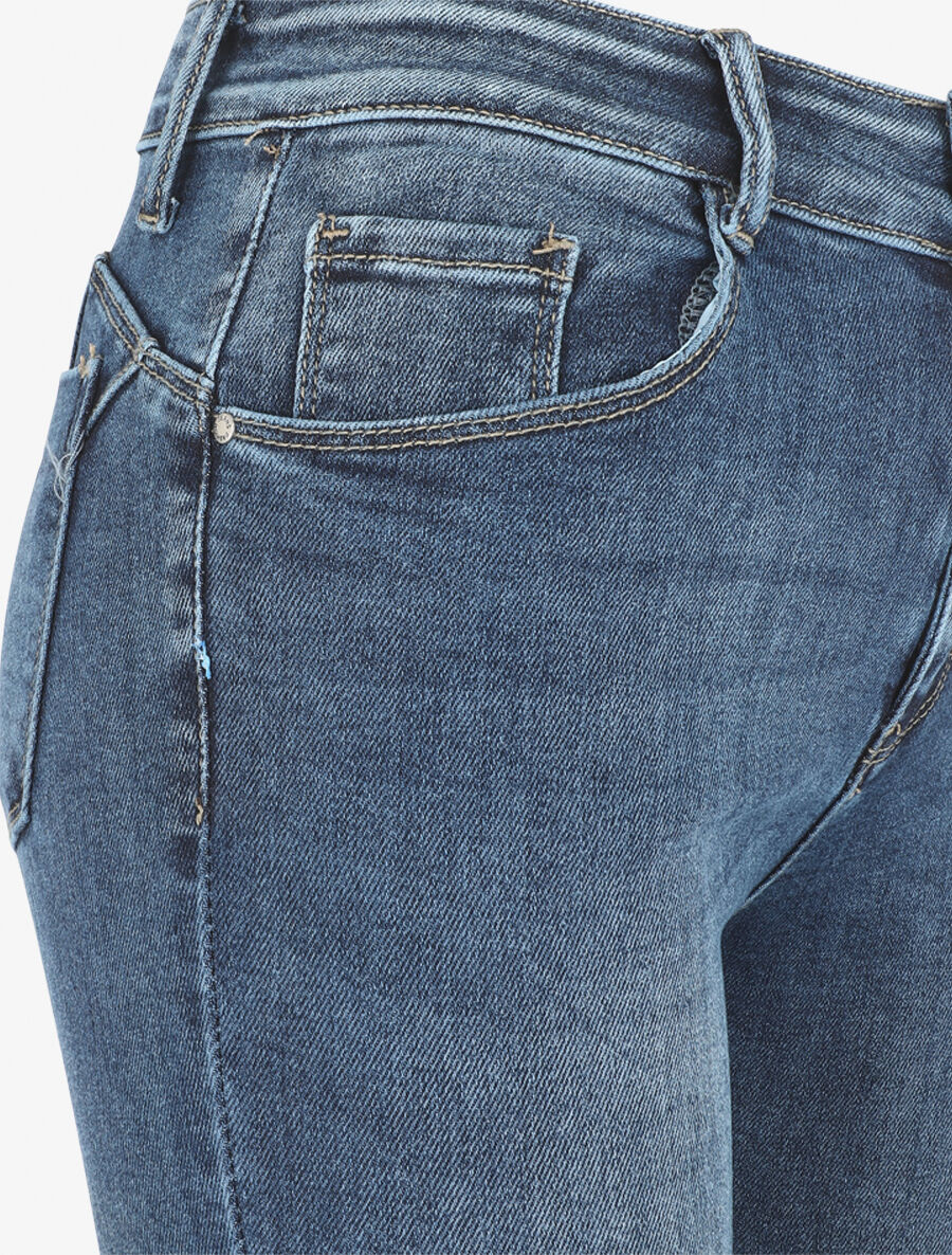 Standaard bootcut jeans met push-up effect - blauw - Image 3