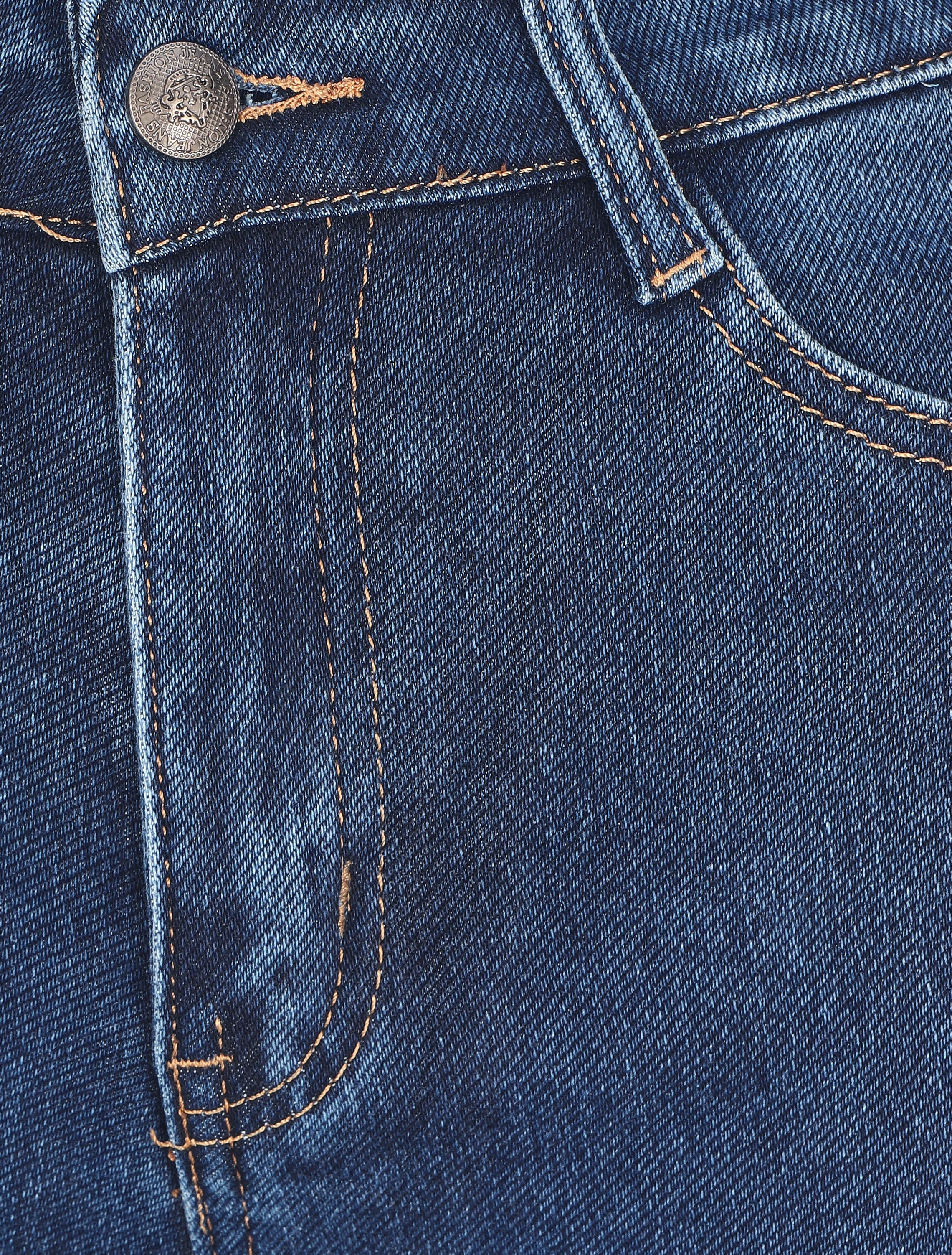 Standaard maat effen flare jeans - blauw - Image 3