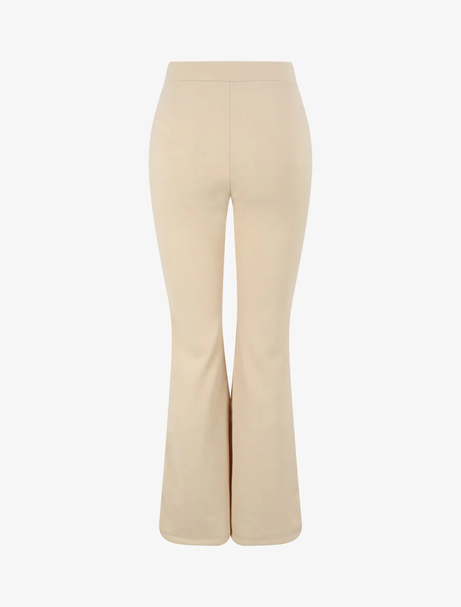 Standaard maat flare broek - beige - Image 2