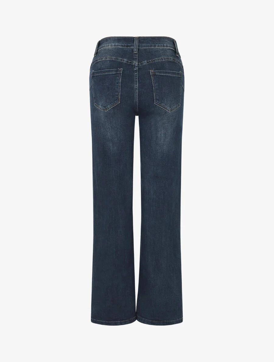 Standaard push-up jeans met rechte pijpen - blauw - Image 2