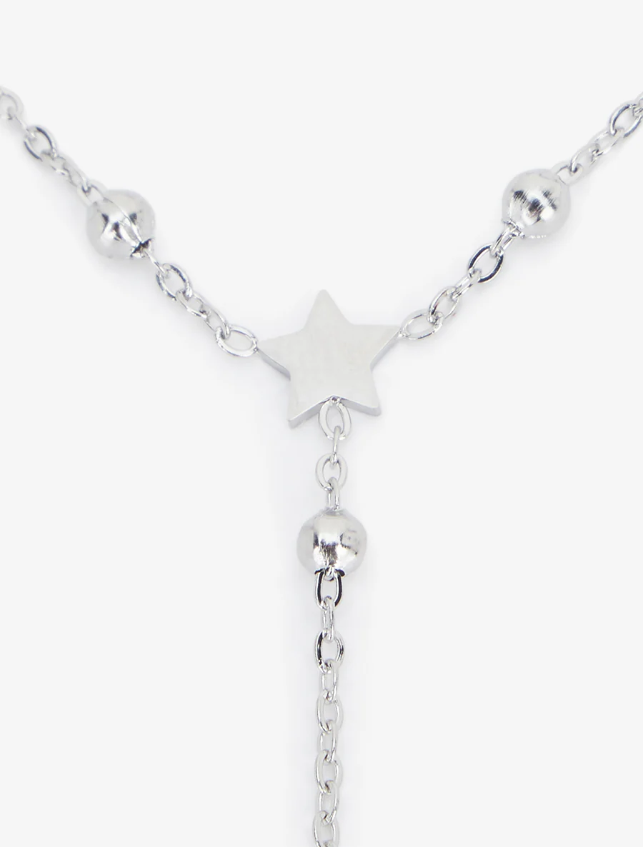 Sterren- en halve maanhandketting met een witte zirkonia - Geld - Image 3