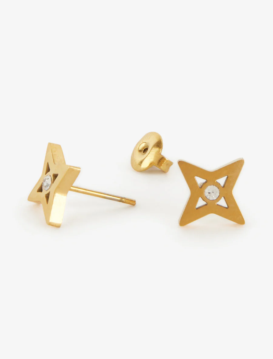 Sterren oorknopjes - Goud - Image 3
