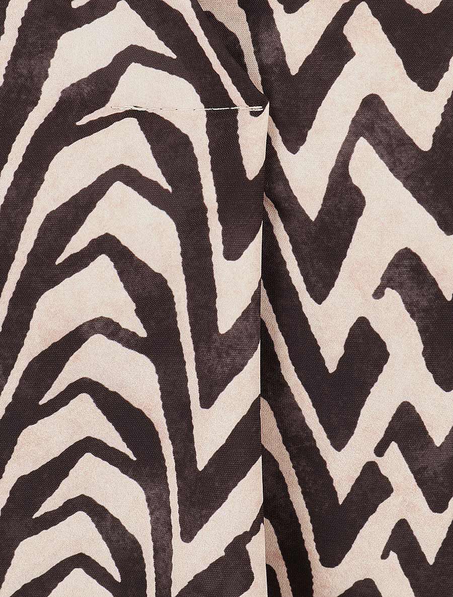 Stijlvolle blouse met golfprint - zwart - Image 3