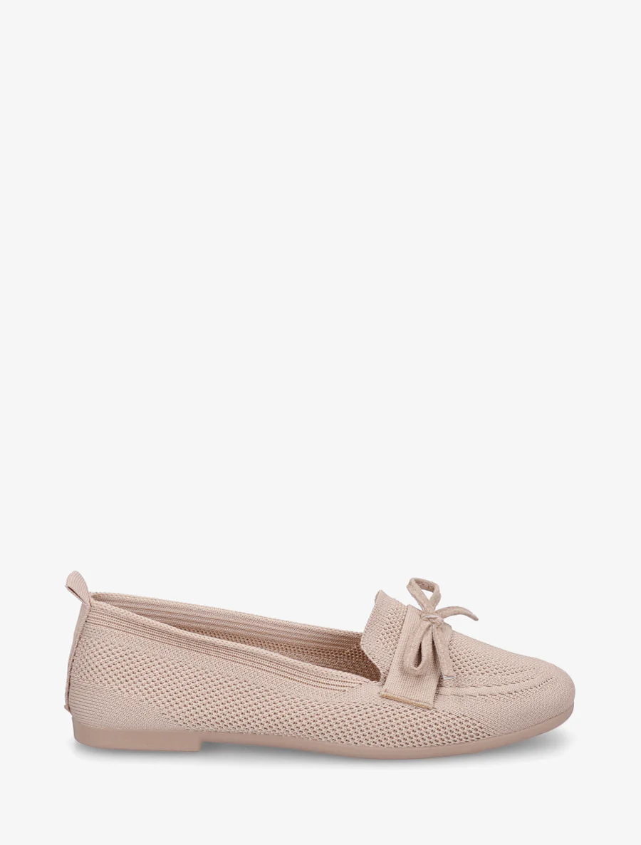 Stoffen mocassins met strikje - Mol