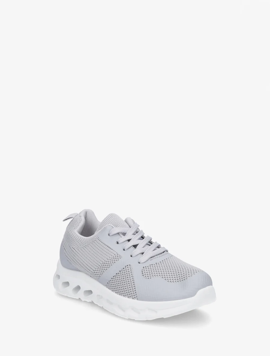 Stoffen sneakers met een geperforeerde zool - Lichtgrijs - Image 2