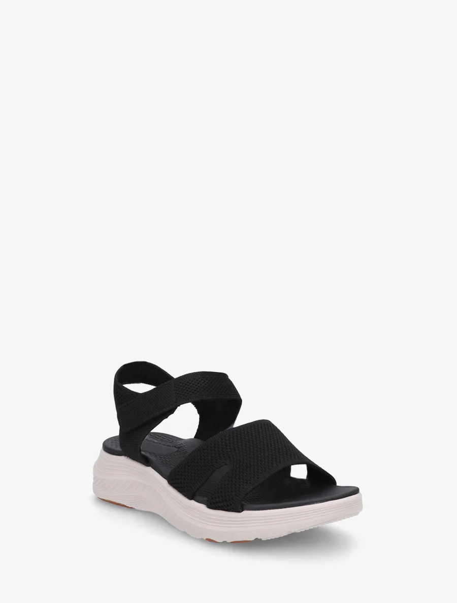 Stofsandalen met klittenband. - Zwart - Image 2