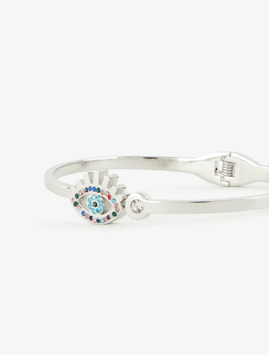 Strass oogmotief armband - Geld/blauw - Image 3