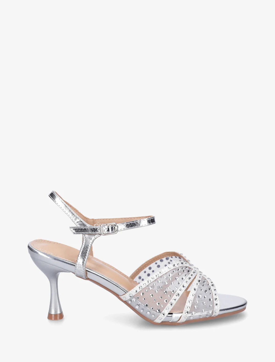 Strass sandalen en naaldhak - Geld