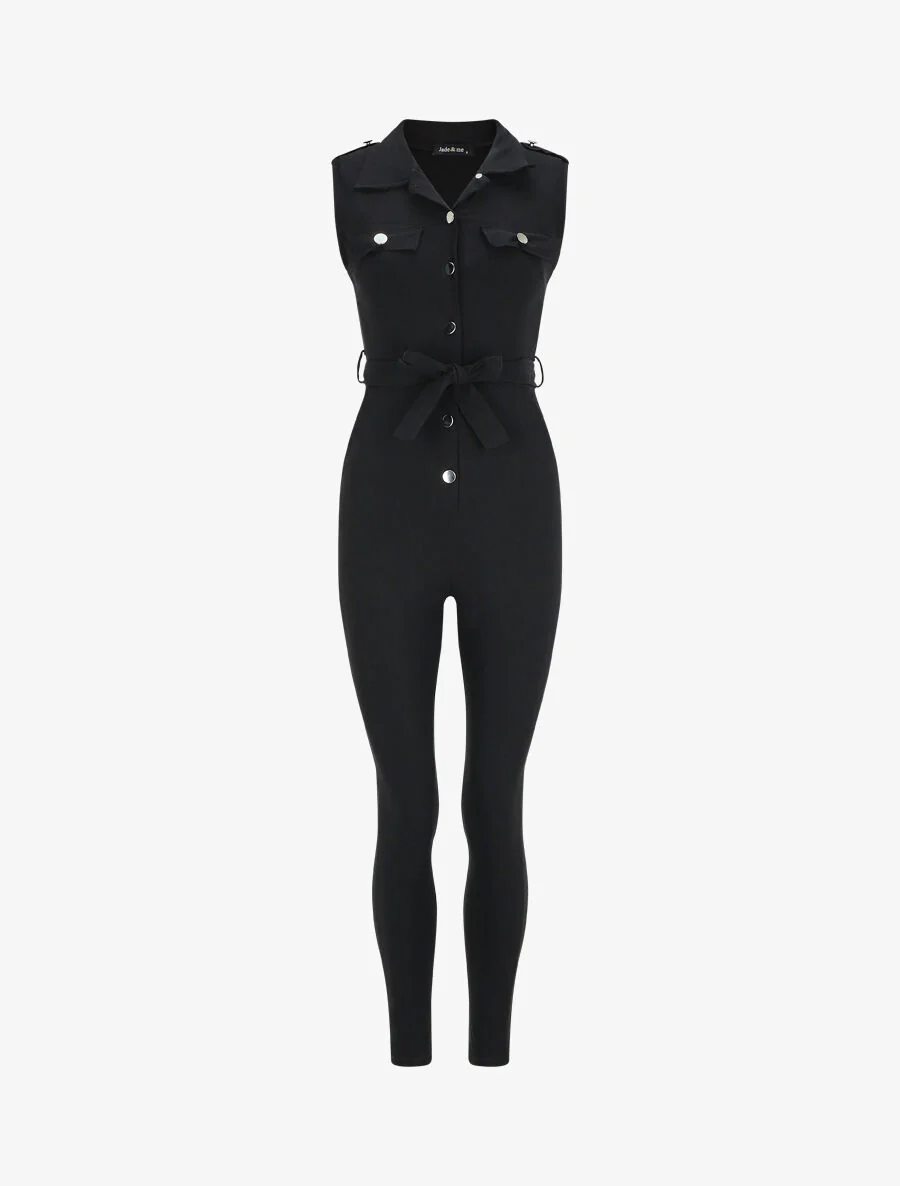 Stretch slim combinatie - Zwart