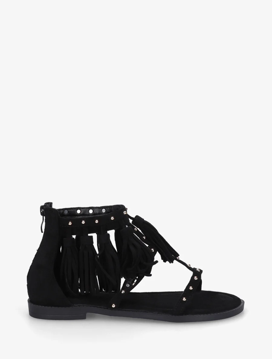 Studschoenen met kwastjes - Zwart